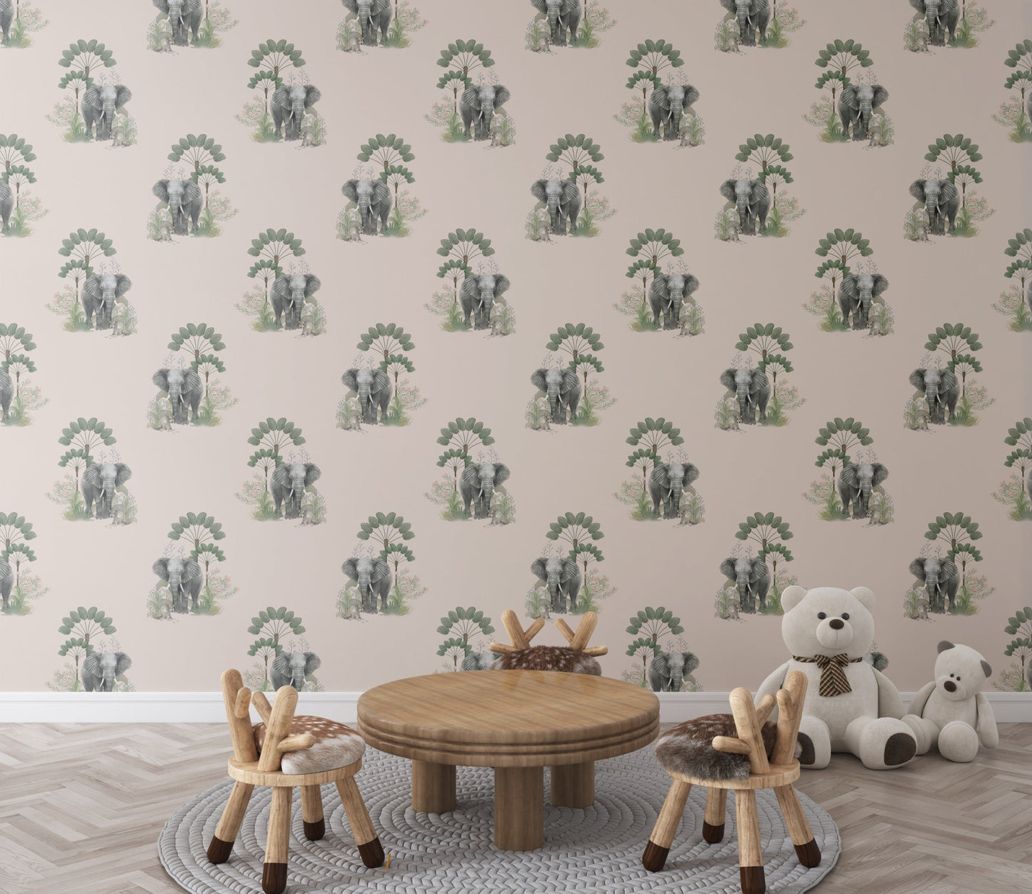 Elephant Enclave Kids Wallpaper